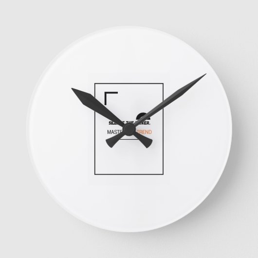 Langetermijnbelegger Ronde Wandklok - stilte thema (Voorkant)