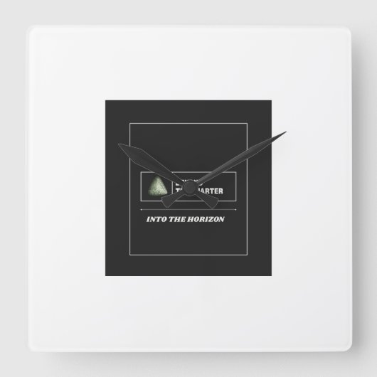 Langetermijnbelegger – Voorbij het Kwartaal Design Vierkante Klok (Voorkant)