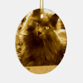 langgehaaide Russische blauwe kat Keramisch Ornament (Rechts)