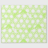 Langgroen geometrisch patroon cadeaupapier (Vlak)