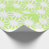 Langgroen geometrisch patroon cadeaupapier (Hoek)