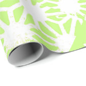 Langgroen geometrisch patroon cadeaupapier (Rol Hoek)