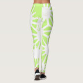 Langgroen geometrisch patroon leggings (Achterkant)