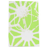 Langgroen geometrisch patroon medium cadeauzakje (Voorkant)