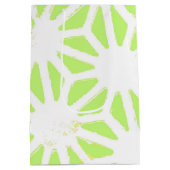 Langgroen geometrisch patroon medium cadeauzakje (Achterkant)