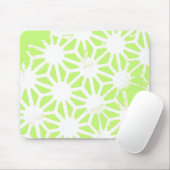 Langgroen geometrisch patroon muismat (Met muis)
