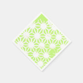 Langgroen geometrisch patroon servet (Hoek)