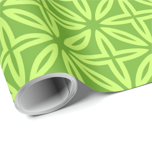 Langgroen patroon cadeaupapier (Rol Hoek)
