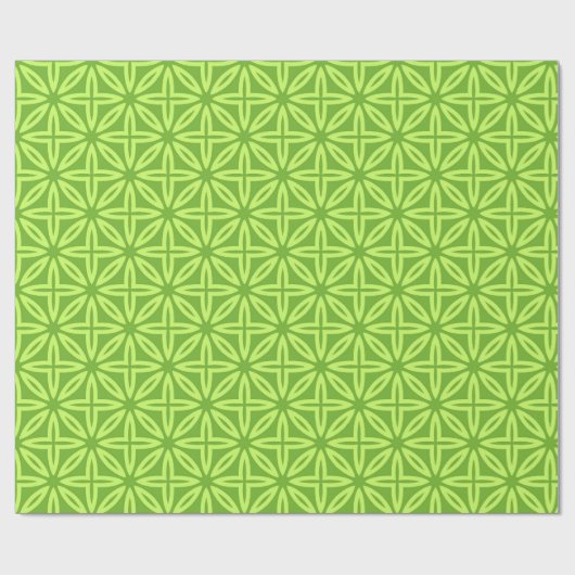Langgroen patroon cadeaupapier (Vlak)