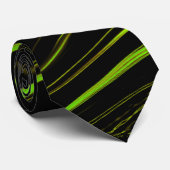 Langgroene golvende slagen op een donkere achtergr stropdas (Opgerold)