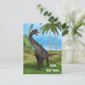 Langhals Dinosaurus Jungle Avontuur Briefkaart (Staand voorkant)