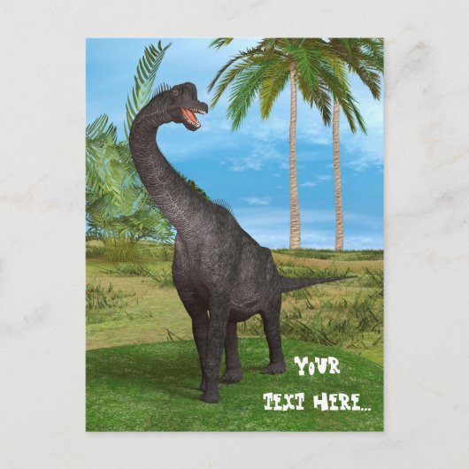 Langhals Dinosaurus Jungle Avontuur Briefkaart (Voorkant)