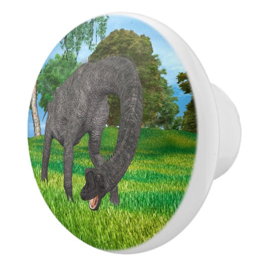 Langhals Dinosaurus Jungle Avontuur Keramische Knop (Rechts)