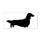 langharig dachshund silhouet | Wiener Dog Rubberstempel (Afrduk)