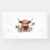 Langharig Highland Baby Koe Classic T-shirt Spandoek (Horizontaal)