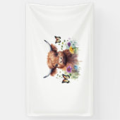 Langharig Highland Baby Koe Classic T-shirt Spandoek (Verticaal)