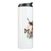 Langharig Highland Baby Koe Classic T-shirt Thermosbeker (Gedraaid links)