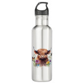 Langharig Highland Baby Koe Classic T-shirt Waterfles (Voorkant)