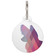 Langharige Chihuahua Geometric Pattern Silhouette