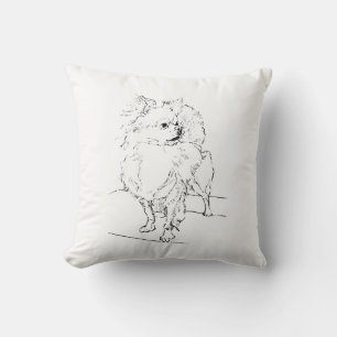 Langharige Chihuahua - Minimalistische Hondenillus Kussen