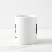 Langharige Chocolade Dachshund Santa Aangepaste Na Koffiemok (Center)