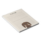 langharige chocoladeteckel | Wiener Dog Lined Notitieblok (Schuin)