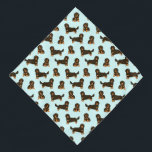Langharige Dachshund Bandana<br><div class="desc">Dit ontwerp bevat een schattige,  langharige dachshunds. Pas dit ontwerp aan door een achtergrondkleur van uw keus te selecteren.</div>