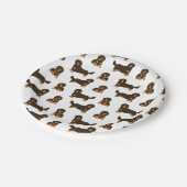 Langharige Dachshund Dog Papieren Bordje (Gekanteld)