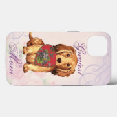 Langharige Dachshund Hart Moeder Case-Mate iPhone Case (Achterkant (horizontaal))