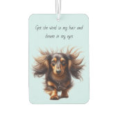 Langharige Dachshund Luchtverfrisser (Achterkant)