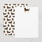 Langharige dachshund notitiekaartje (Voorkant / Achterkant)