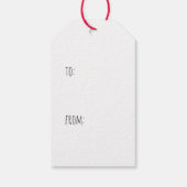 Langharige Dachshund Santa Schattige Hondenkerst Cadeaulabel (Achterkant)