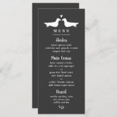 Langharige Dalmatiër Silhouetten Trouwmenu Menu (Voorkant / Achterkant)