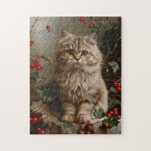langharige kitten schilderij legpuzzel