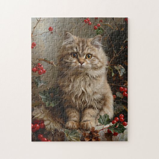  langharige kitten schilderij legpuzzel (Verticaal)