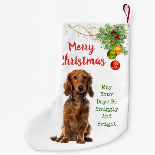 langharige liefdesteckel kleine kerstsok (Achterkant)