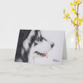 Langharige Malamute Van Alaska Kaart (Gele Bloem)
