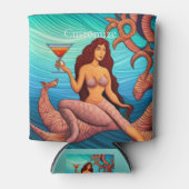 langharige Martini zeemeermin Thunder_Cove Blikjeskoeler (Voorkant)