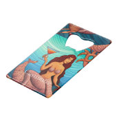 langharige Martini zeemeermin Thunder_Cove Creditkaart Flessenopener (Voorkant Gekanteld)