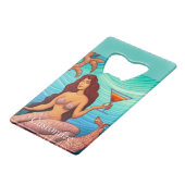 langharige Martini zeemeermin Thunder_Cove Creditkaart Flessenopener (Achterkant Gekanteld)