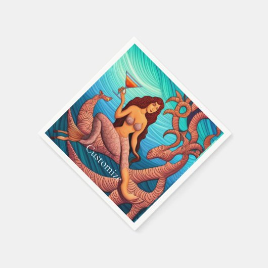 langharige Martini zeemeermin Thunder_Cove Servet (Hoek)