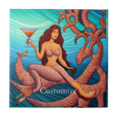 langharige Martini zeemeermin Thunder_Cove Tegeltje (Voorkant)