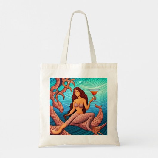 langharige Martini zeemeermin Thunder_Cove Tote Bag (Achterkant)