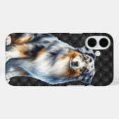 LANGHARIGE PLUIZIGE AUSTRALISCHE HERDERSHOND Case-Mate iPhone CASE (Achterkant (horizontaal))