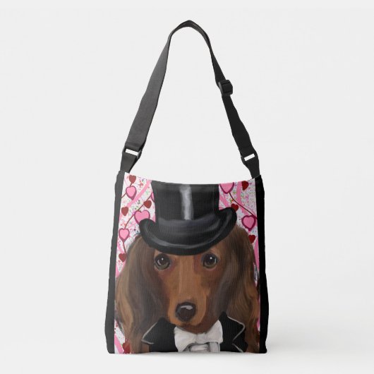 LANGHARIGE RODE DOXIE CROSSBODY TAS (Voorkant)