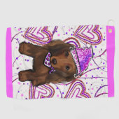 LANGHARIGE RODE DOXIE GOLFHANDDOEK (Horizontaal)