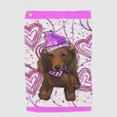 LANGHARIGE RODE DOXIE GOLFHANDDOEK (Voorkant)