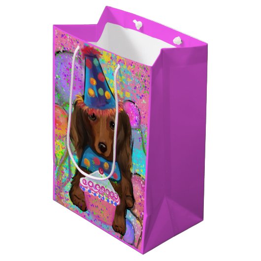 LANGHARIGE RODE DOXIE       MEDIUM CADEAUZAKJE (Voorkant Gekanteld)