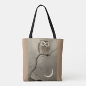 langharige uilenprint tote bag (Achterkant)