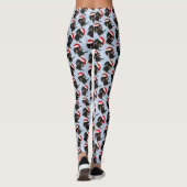 Langharige Zwart en Tan Dachshund Kerstmis Leggings (Achterkant)